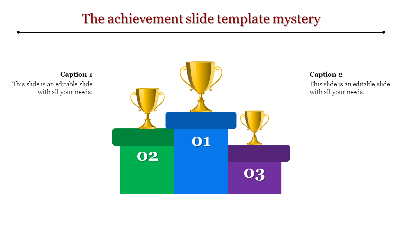 Best Achievement Slide Template Presentation Design